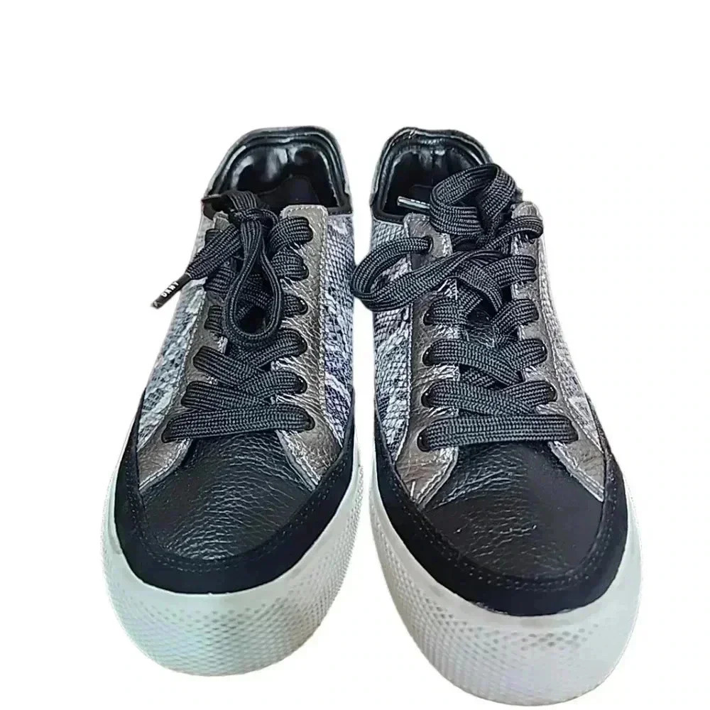Dkny Women's Reesa Lace Up Sneakers Multi Color Animal Print Size 7.5 - Picture 4 of 13